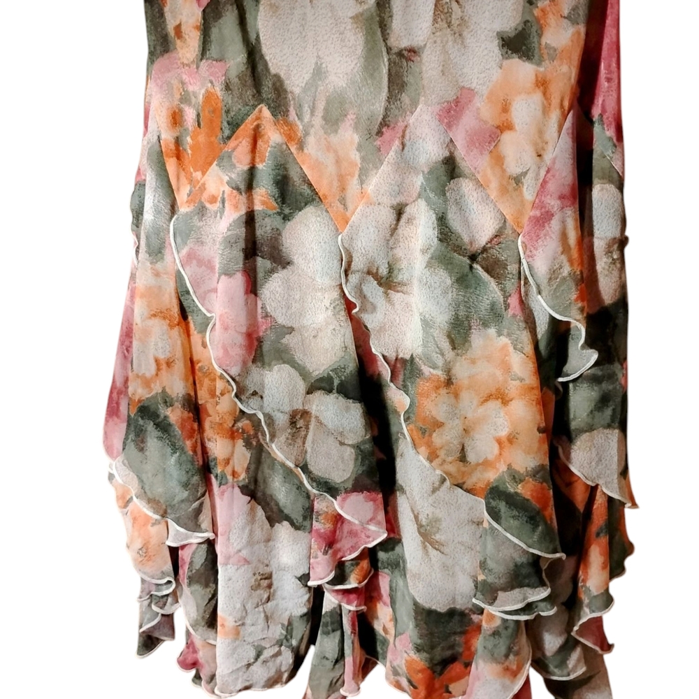 Christopher & Banks Floral Sleeveless Dress with Ruffle Hem - Picture 4 of 11